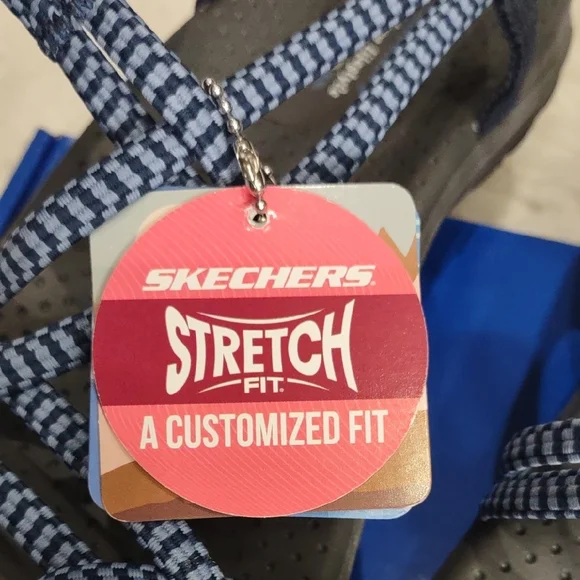 Skechers Blue Strappy Sandals, Size 10 - Picture 11 of 17